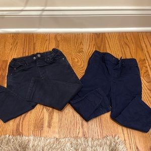 2 pairs of navy blue denim pants for baby boy!